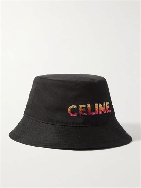 red celine bucket hat|embellished bucket hat.